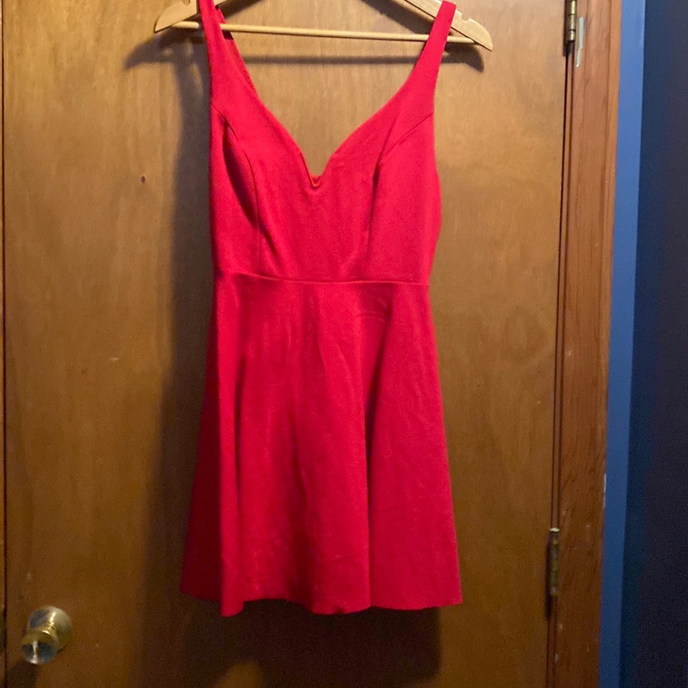 Mini red dress